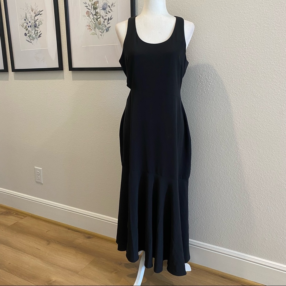 WAYF black long maxi dress with cutout large